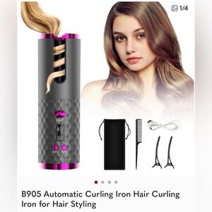 Automatic Hair Curler - Black and Pink